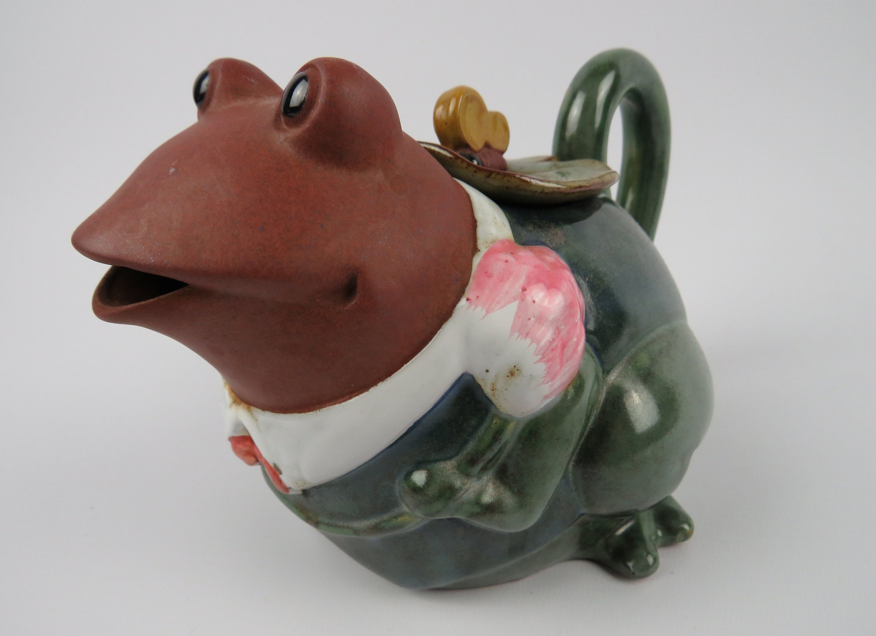 Frog shaped teapot Terracotta tea pot Collectable teapot Etsy