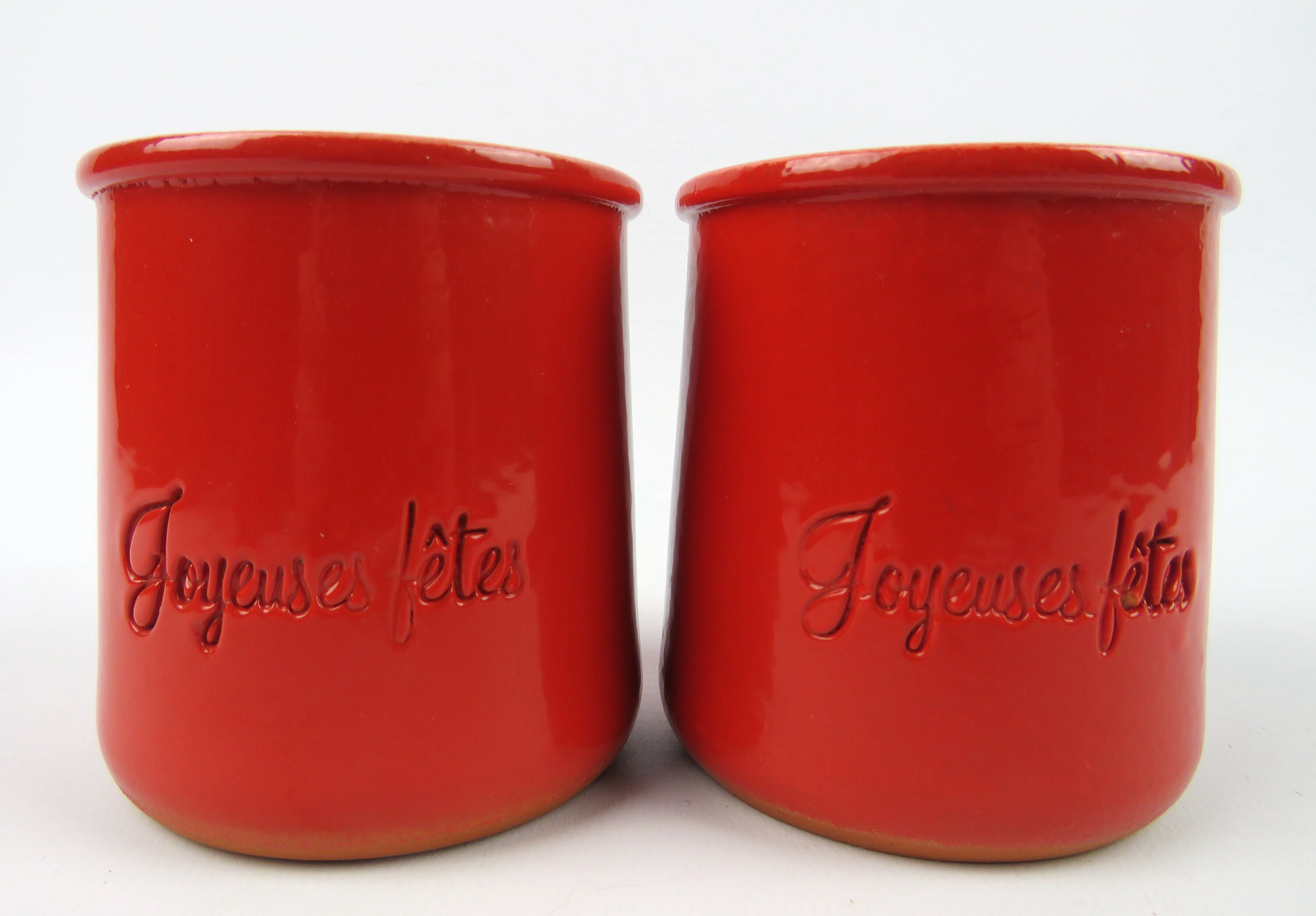 La Fermiere Red Yogurt Pots Containers Set of 6 Vintage Etsy