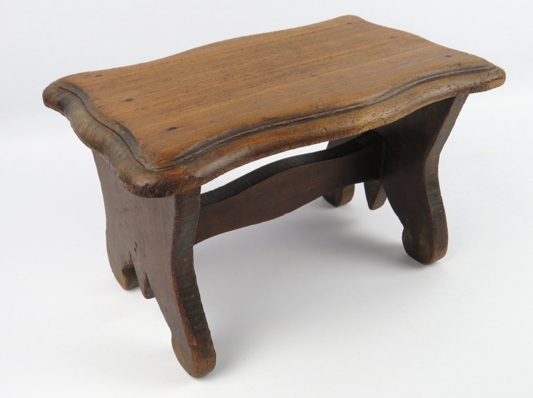 Vintage French Wooden Step Stool Rustic Wooden Small Bench - Etsy