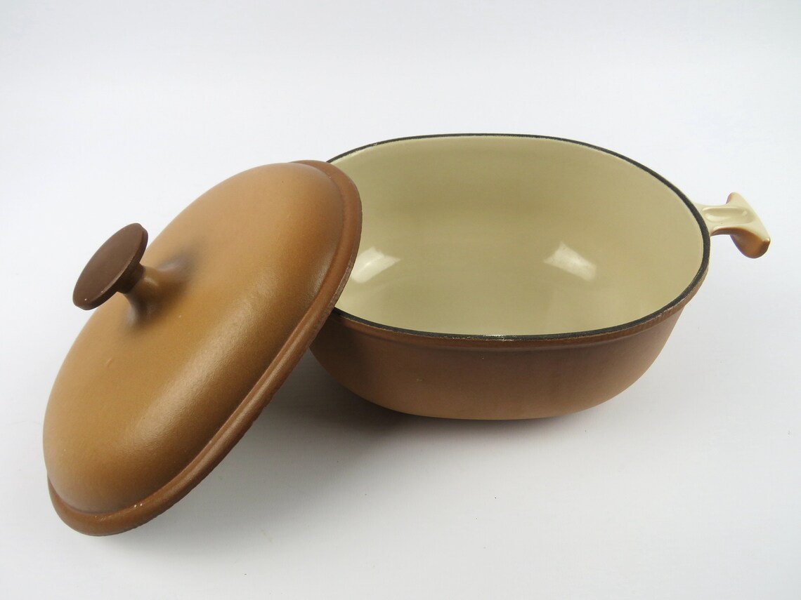 Vintage Le Creuset Enzo Mari La Mama Cast Iron Faitout Oval Etsy