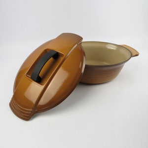 Le Creuset Futura cast iron dutch oven, Enameled french cocotte, Cast iron gratin dish, French stew pot, Traditional cooking, JL Barrault