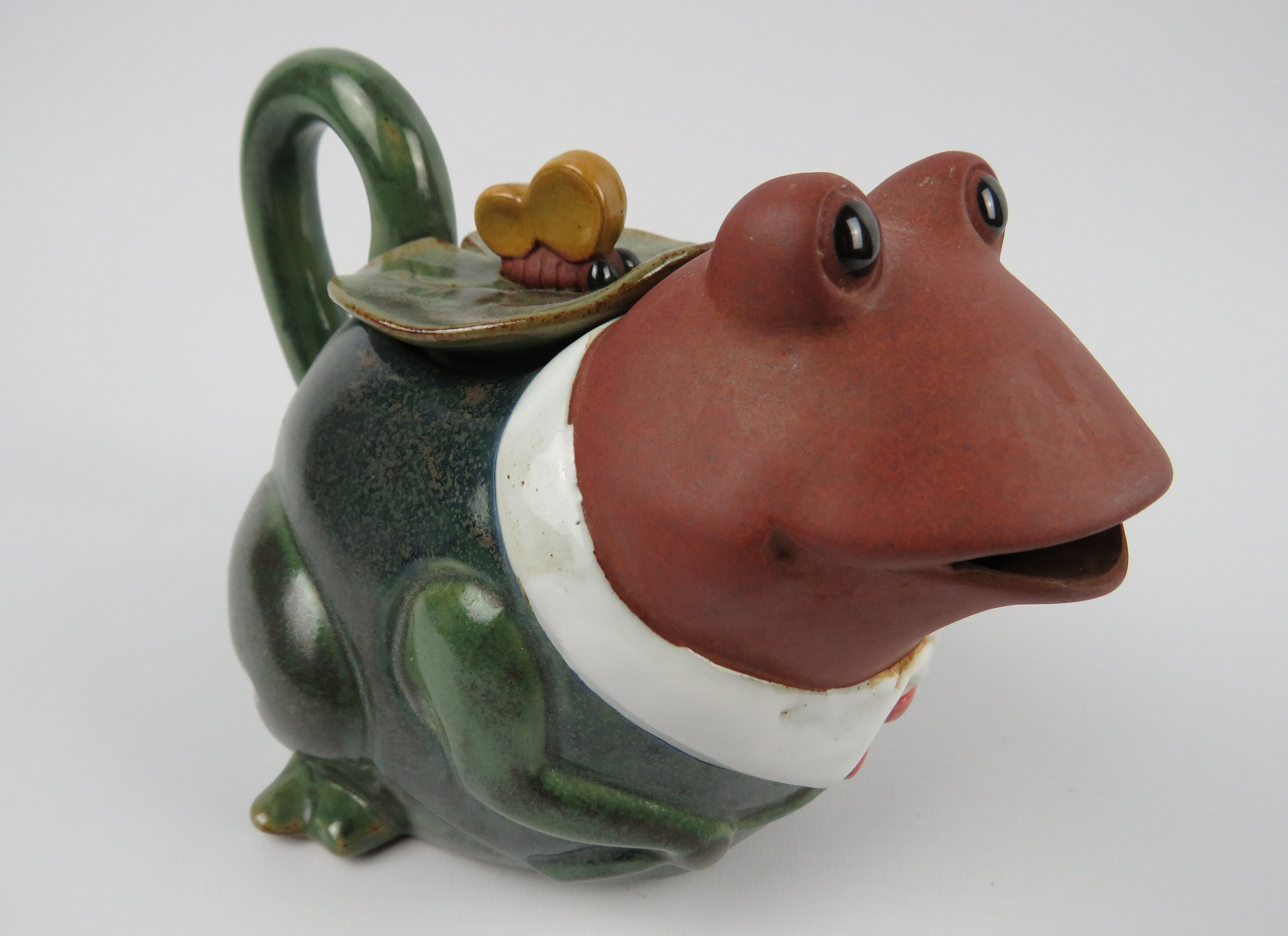 Frog shaped teapot Terracotta tea pot Collectable teapot Etsy