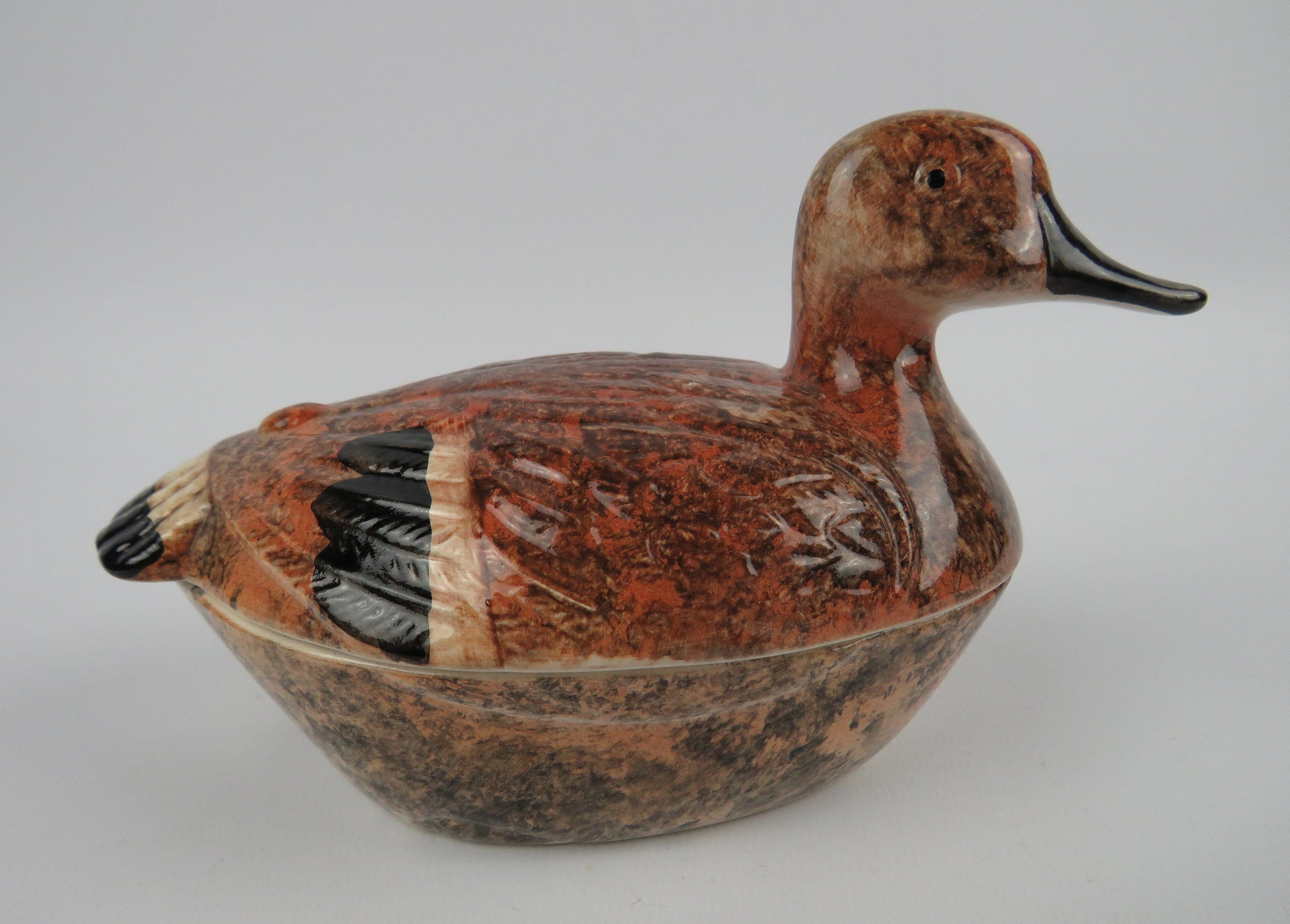 Terrine Michel Caugant Canard, Plat à Pâté en Forme de Canard, Pot Couvert Animal, Terrine Zoomorphe