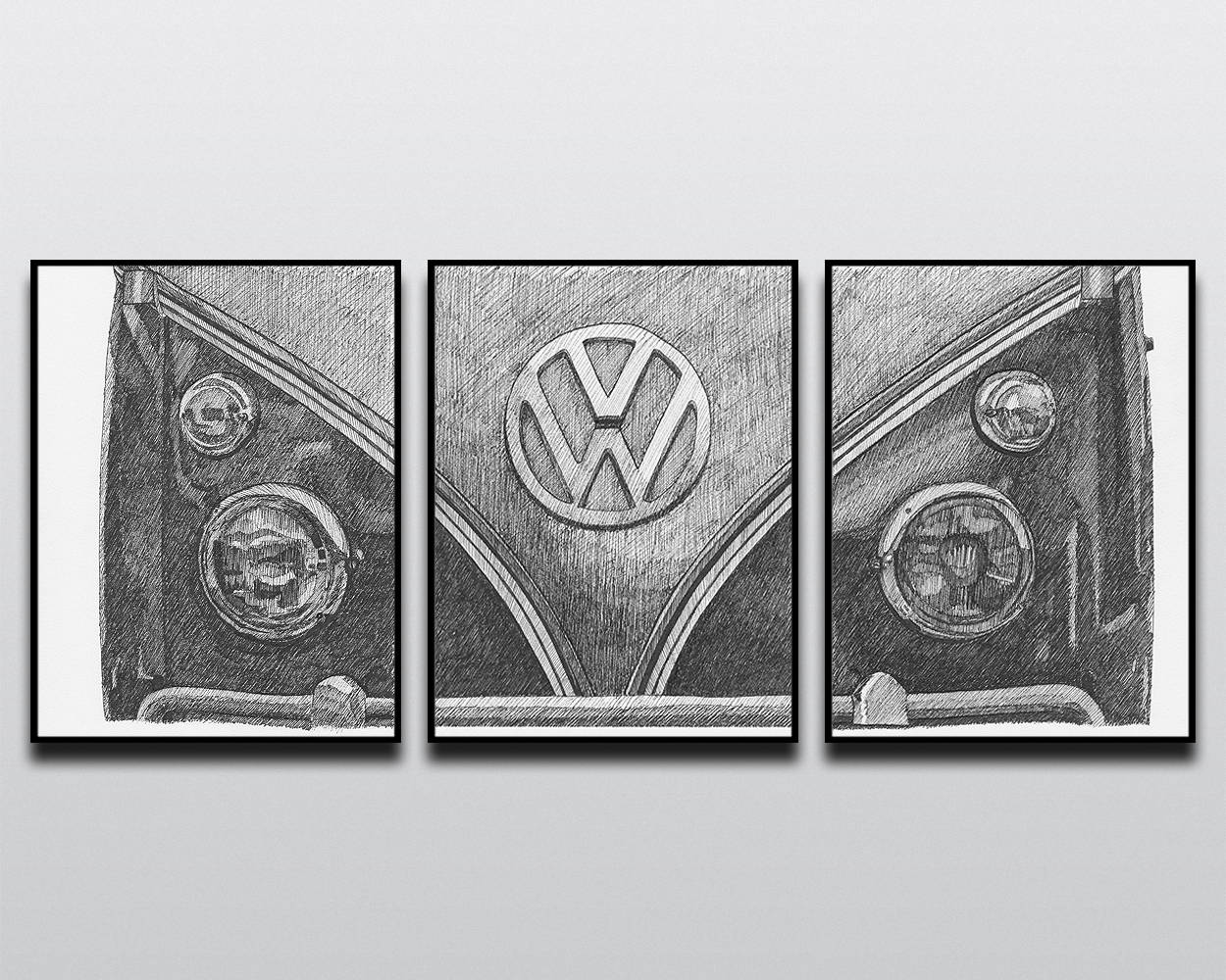 Volkswagen Art VW Art Volkswagen Wall Art VW Wall Art Etsy