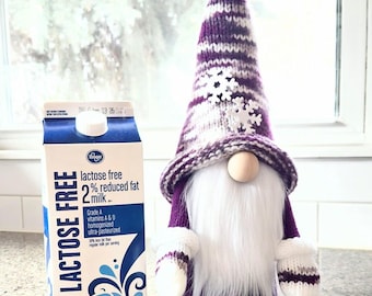 Tall Knitted Christmas Gnome with Mittens – Scandinavian Winter Decor
