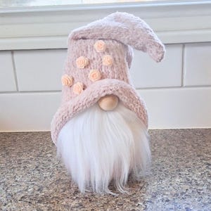 Pastel Rose Plush Gnome: Nordic Tomte Decoration