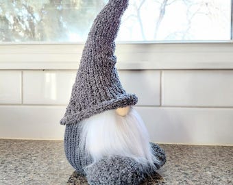 Handmade knitted Gnome: Scandinavian Tomte Fall Winter Decor