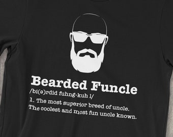 Bald Bärtige Funcle Tshirt | Funcle | Bart-Liebhaber | Spaß Onkel | Bald Onkel | Onkel Geschenk | Bärtigen Onkel T-shirt | Lustige Familie Geschenke