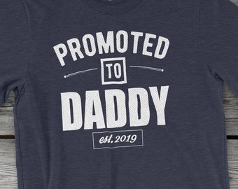 Mens Vintage Promoted to Daddy 2019 New Dad Baby Shirt, New Dad, Future Dad, New Daddy, Expecting Dad, New Dad 2019, Pregnancy Announce