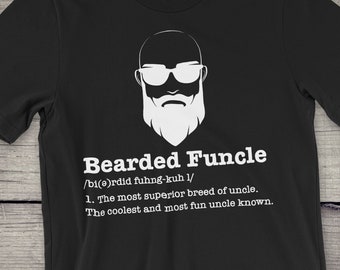 Bald Bärtige Funcle Tshirt | Funcle | Bart-Liebhaber | Spaß Onkel | Bald Onkel | Onkel Geschenk | Bärtigen Onkel T-shirt | Lustige Familie Geschenke