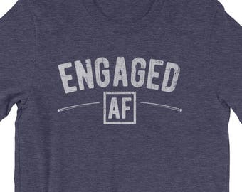 Vintage Engaged AF Couples Wedding Tshirt, Newlyweds, Engagement Gift, Engagement Party, Engaged Shirt, Distressed Engagement Tee, Fiance