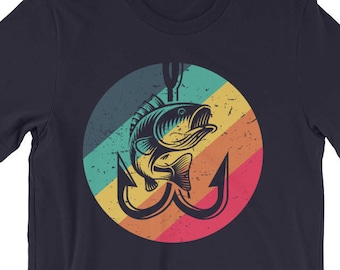 Retro Bass Angeln Shirt | Bass Angeln Shirt | Bass Angelausrüstung | Bass Angeln Tshirt | Retro-Fischerei-Shirt | Angeln Geschenk | Bass Fish