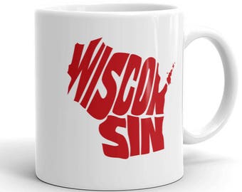 Wisconsin Coffee Mug | Wisconsin State Coffee Cup | Wisconsin Pride Coffee Mug | Home State Coffee Cup | Custom Wisconsin Coffee Cup | Wisco