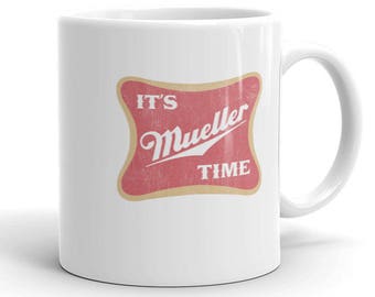 Distressed It's Mueller Time | Vintage Anti-Trump Mueller Coffee Mug | Impeach Trump | Dump Trump | Not My President | Resist Trump