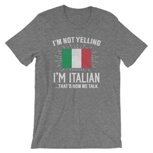 Jahrgang ich bin nicht schreien, ich bin Italienisch, das ist, wie wir sprechen T-Shirt, italienische Tshirt, lustige italienische Shirt, lustige italienische Geschenk, italienisch erdigen T-Shi Bild 5