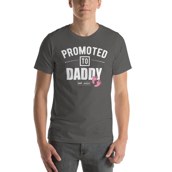Mens Vintage Promoted to Daddy 2021 New Dad Baby Girl Shirt | Etsy