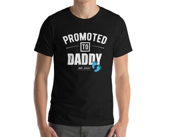 Mens Vintage Promoted to Daddy 2021 New Dad Baby Boy Tshirt, New Dad, Future Dad, New Daddy, Expecting Dad, New Dad 2021, Pregnancy Announce