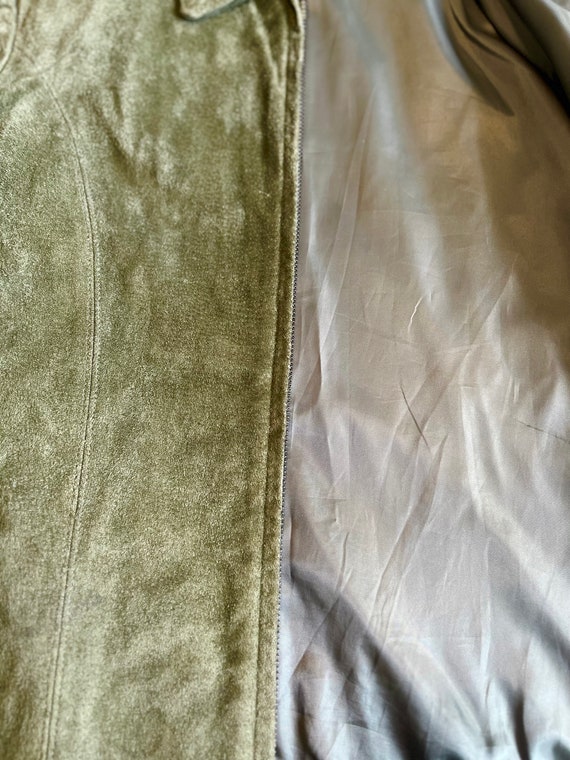 Vintage Green Suede Jacket - image 5