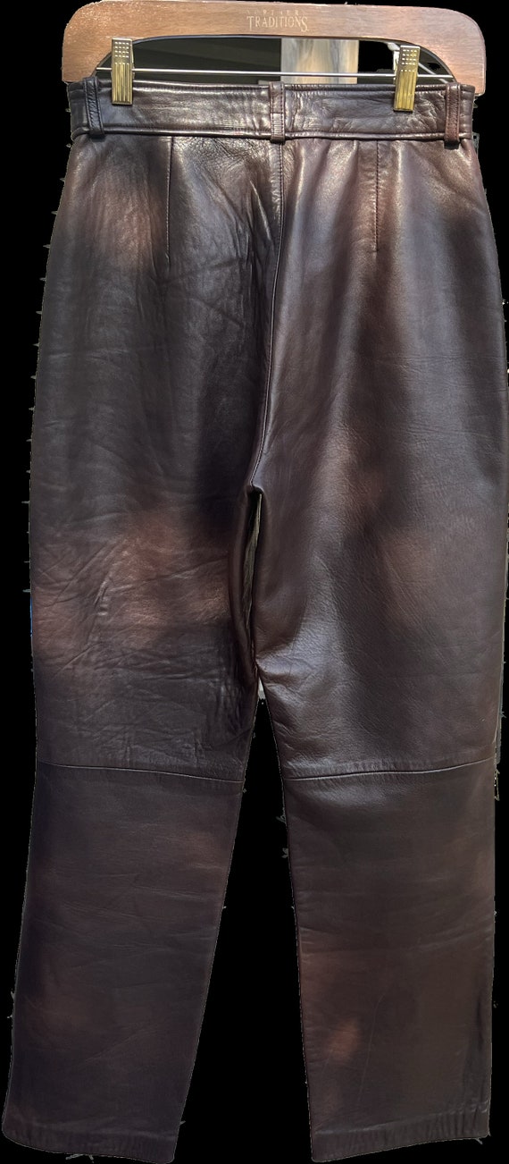 Vintage Brown Leather Pants - image 3