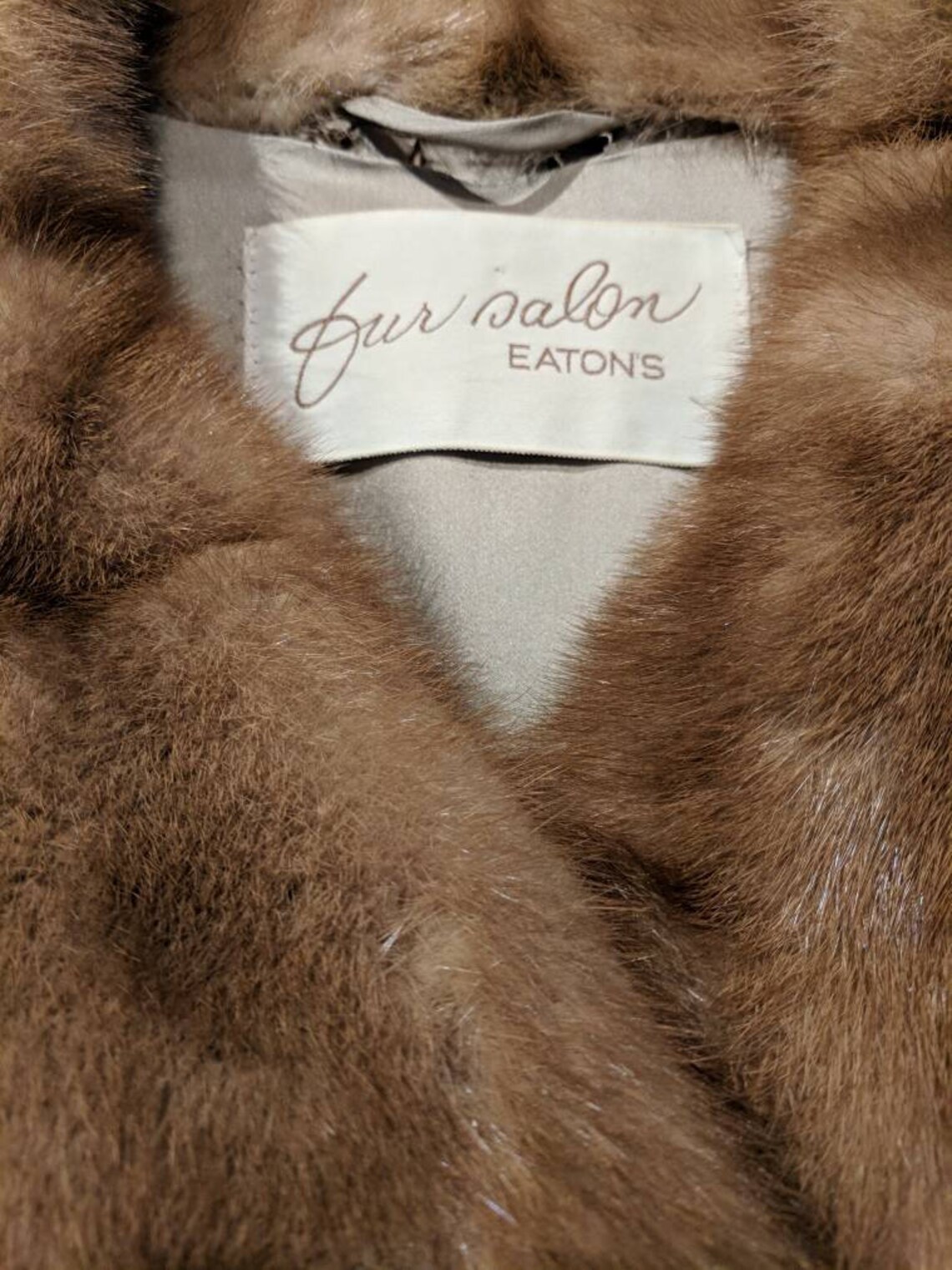 Vintage Brown Mink Fur Full Length Coat Eatons Etsy Canada