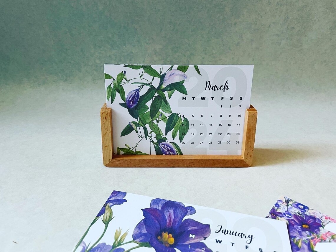2024 Calendar. Small Size Desk Calendar. Christmas Gift. New Year Gift ...