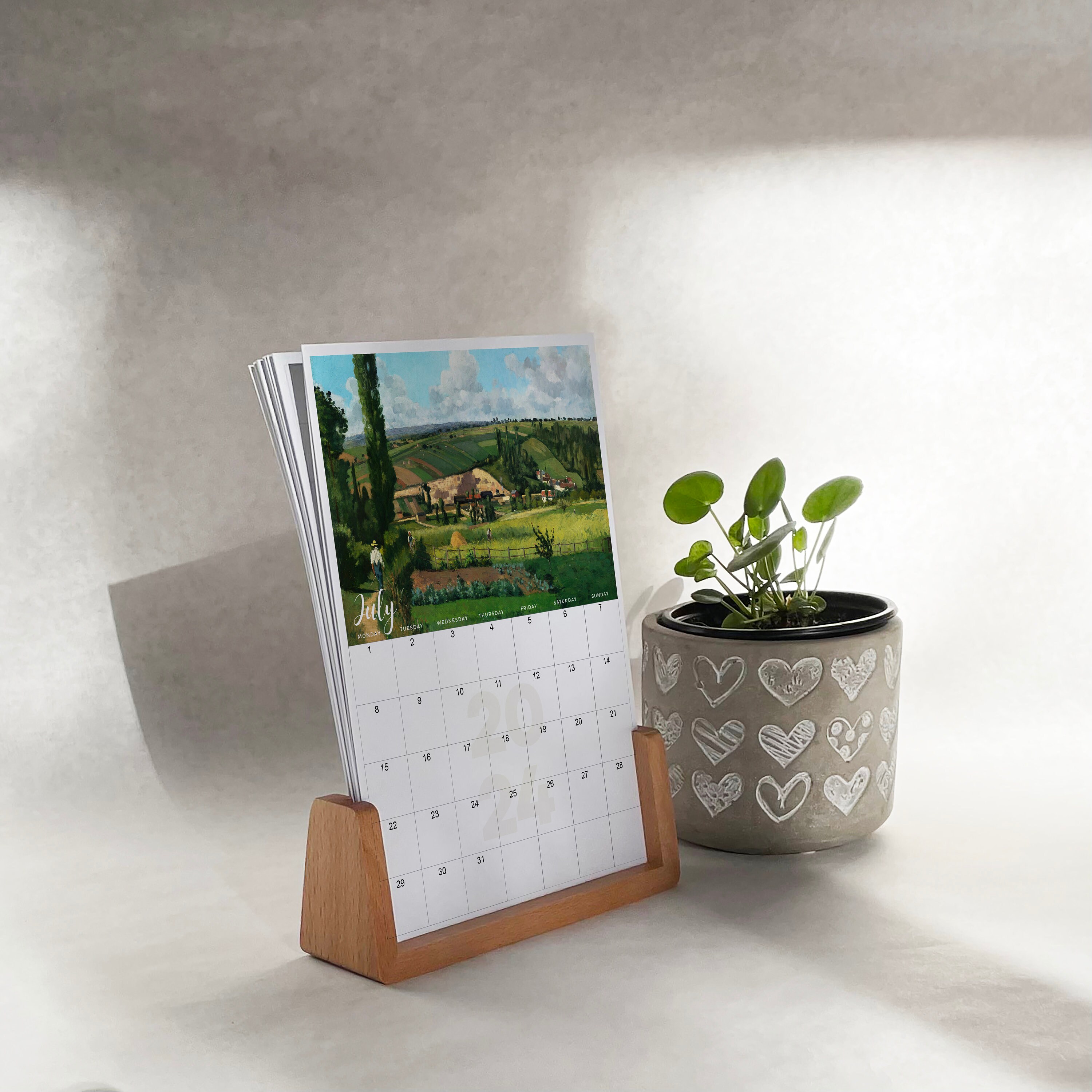2024 Calendar. Large Size Desk Calendar. Christmas Gift. New Year Gift ...
