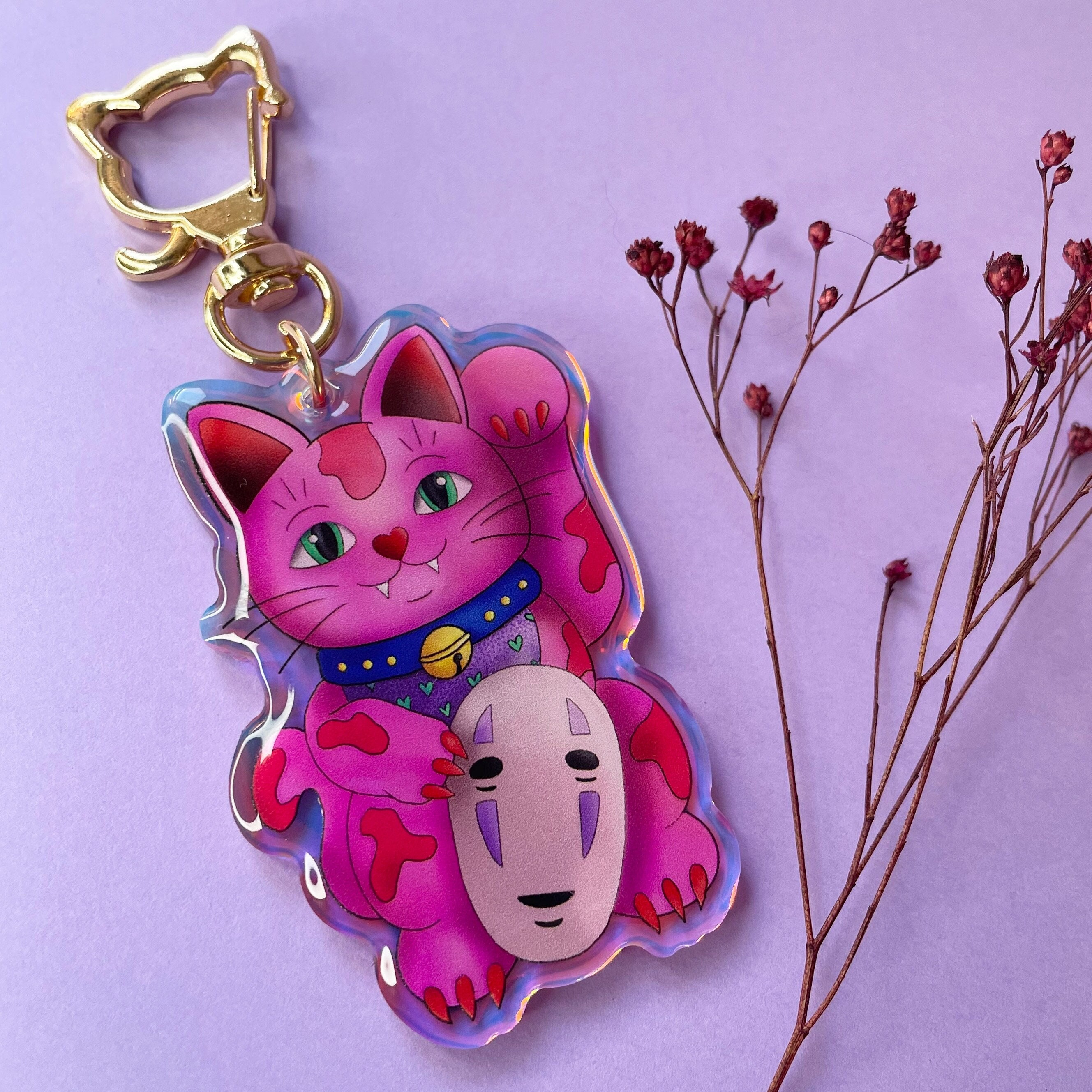 Porte-clé chat porte-bonheur avec petite clochette : Ajoutez une touch –  Tako du Japon