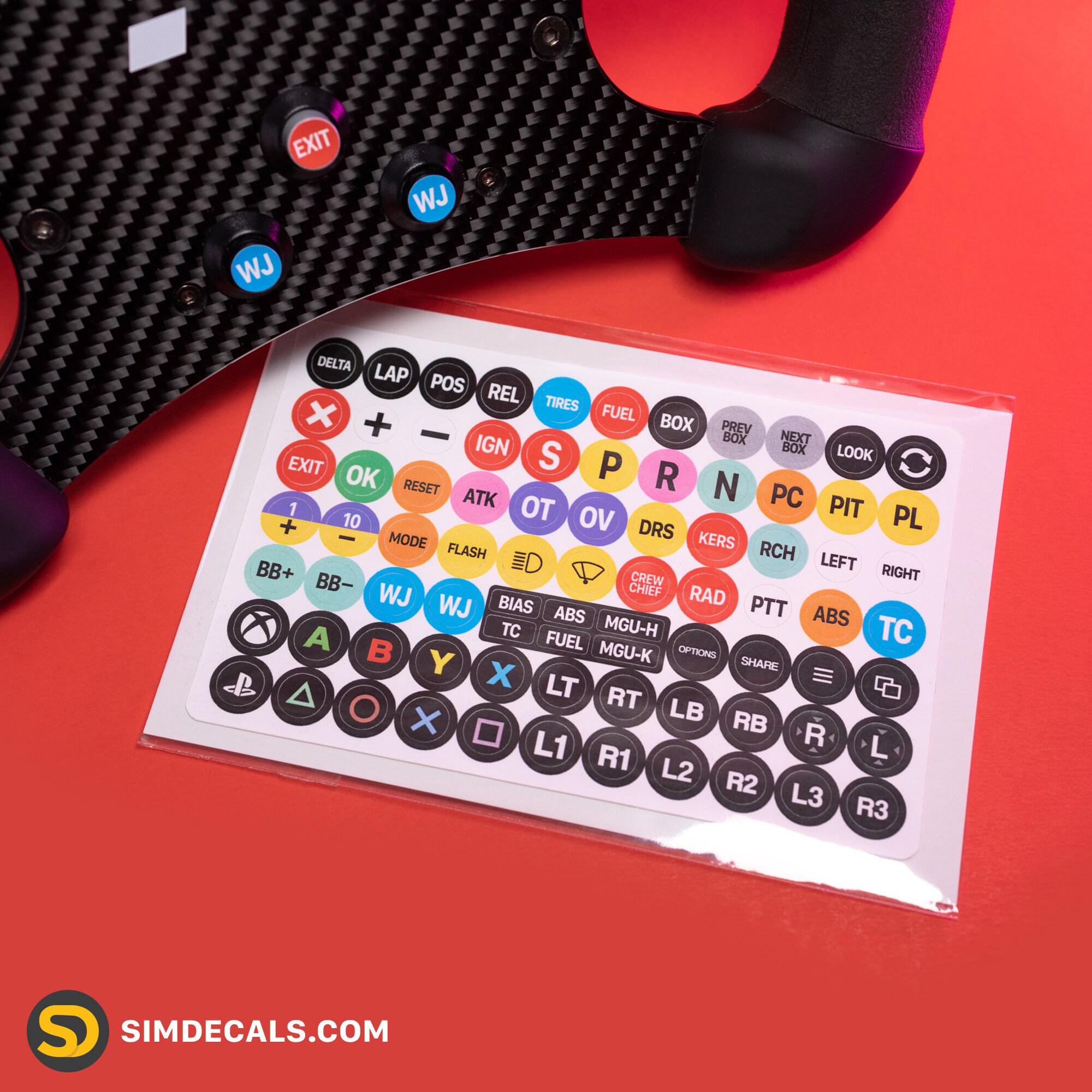 Sim Decals Circle Stickers Designed for Sim Racing Wheel Etsy