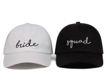 Bundle pack bride squad embroidered adjustable hats