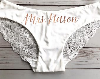 Custom bridal underwear