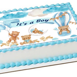 TEDDY BEAR Image Edible Cake Topper Baby BEAR Icing Sheets/baby Shower ...