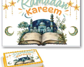 Ramadan Karim Mubarak Edible Image for cake decorating 8" x 11"