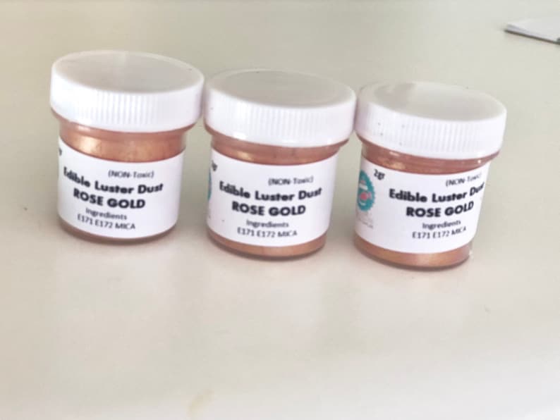 4 gr Edible rose gold disco luster dust cake decorating supplies fondant decor