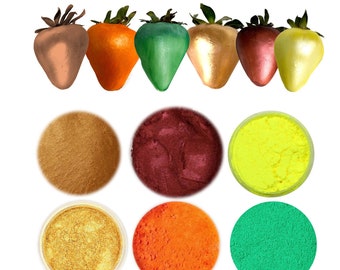Thanksgiving Autumn  Edible petal luster dust set 6 colors cake fondant chocolate paint coloring food powder sugar craft 5 gr each