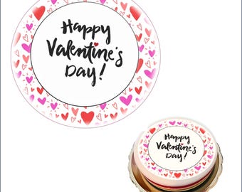 Valentine Edible image cake topper for jelly art, Impresiones y transfer para gelatinas Gelapaletas papel de arroz o papel bond