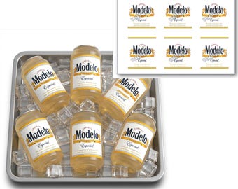 Modelo transfer para Gelatina beer, edible image for jelly art topper printed in wafer paper. or Bond regular paper 6 stickers 2.6" W x 3" H