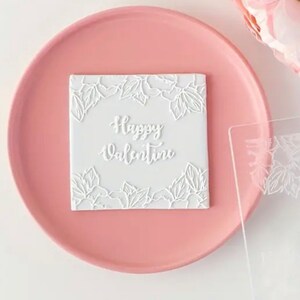 Acrylic cookie cutter embosser, fondant mold, fondant stamp, cookies supplies.” Valentine’s Day ”