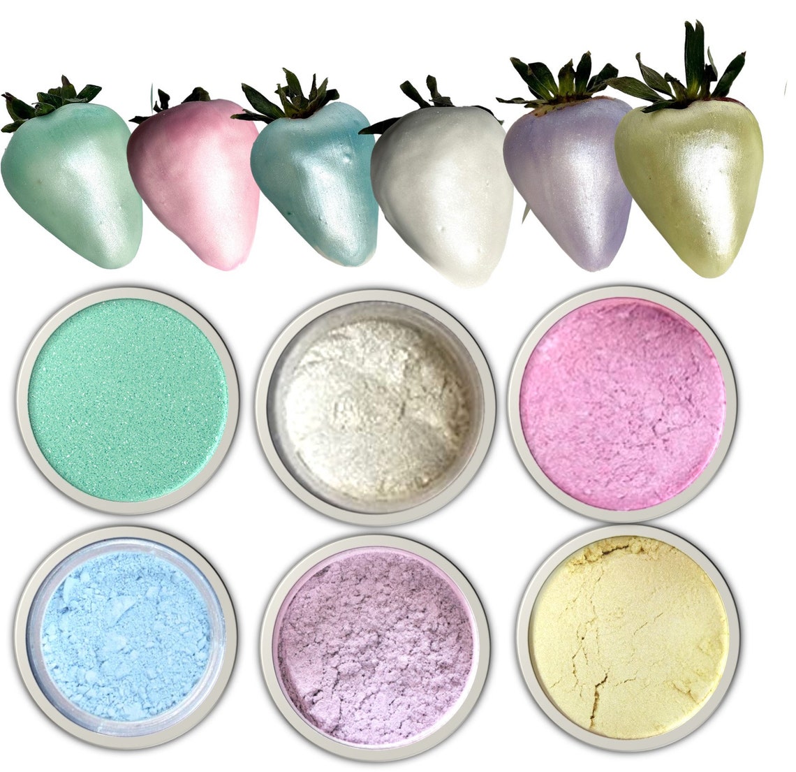 Edible disco luster dust set 6 colors cake decorating supplies Etsy