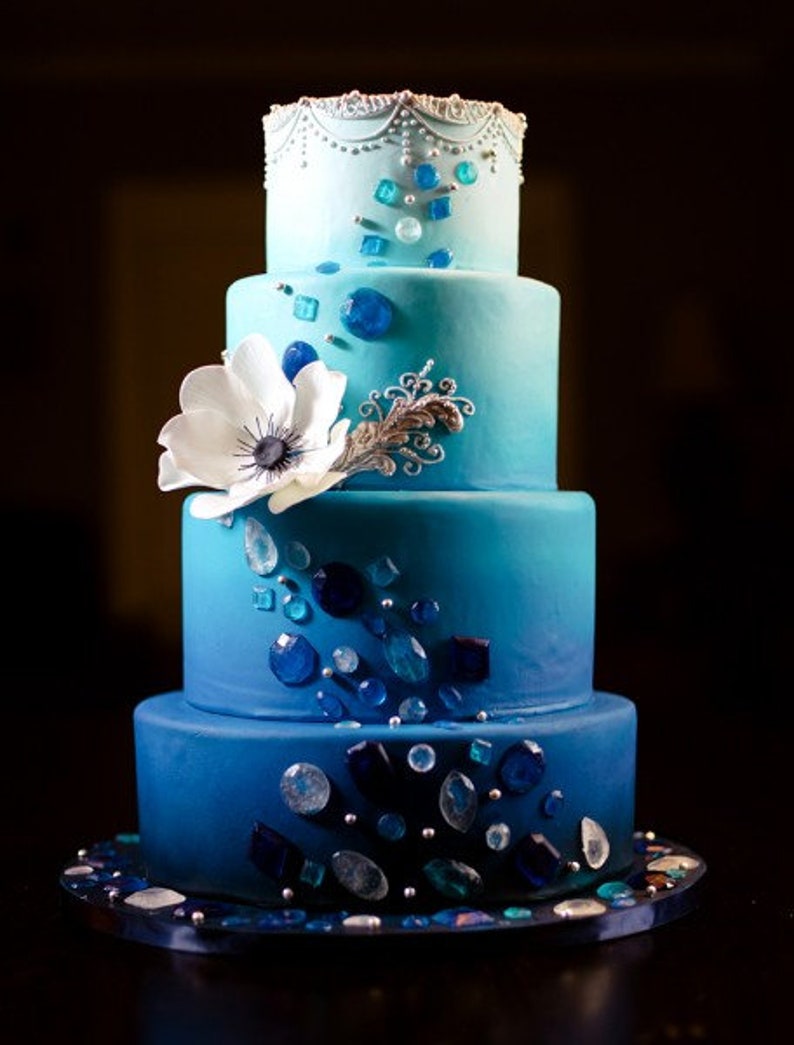 4 gr Edible BLUE disco luster dust / cake decorating Etsy