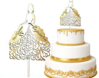 Gold Wooden Laser-Cut “Mis Quince XV” Cake Topper – Personalized Quinceañera Decoration CUSTOM name