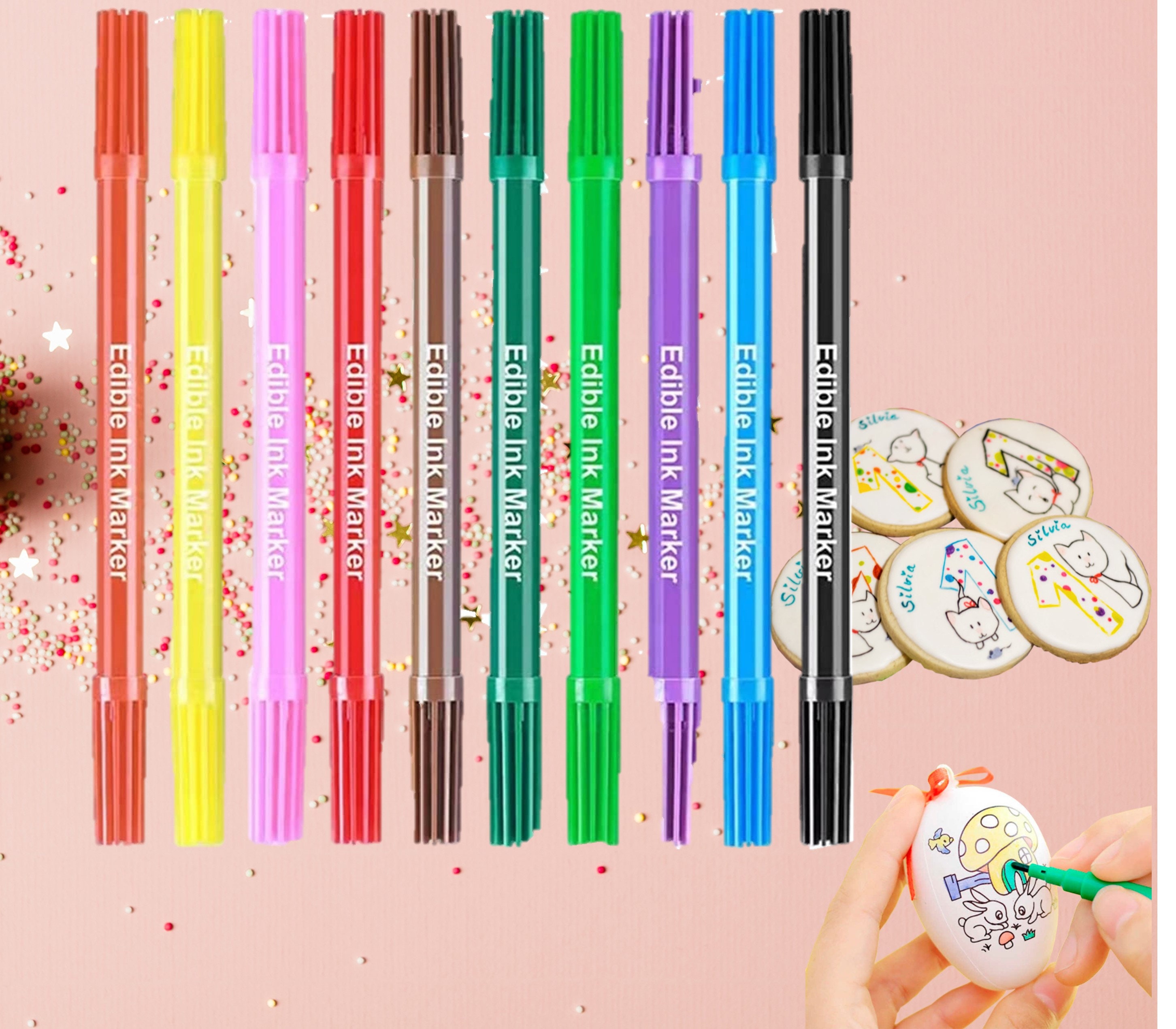 FAST SHIPPING Dripcolor Classic Set 1 of 6 Edible Markers, Food