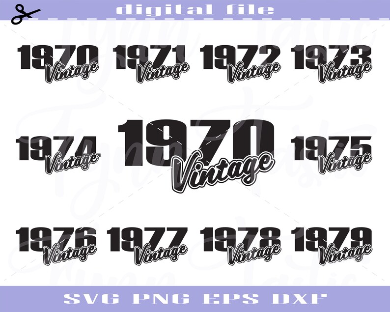 Download 1970 1979 Vintage svg / | Etsy