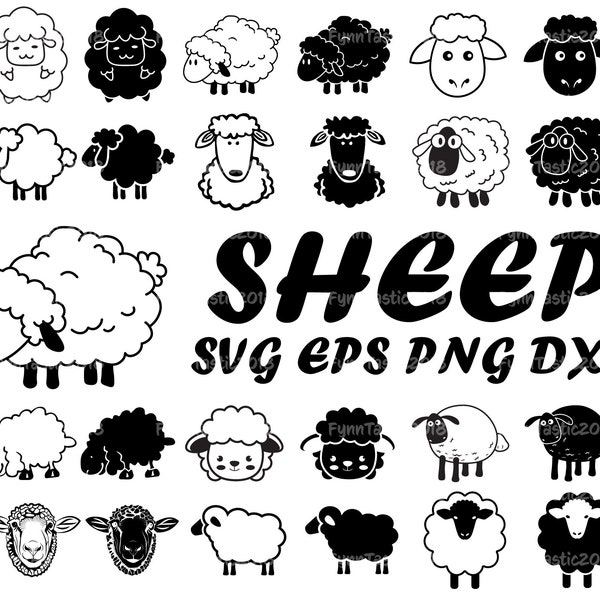 Schafssvg | Schaf png | Schaf eps | Schaf dxf | Schnittdatei | Silhouette | SVG Dateien | Clipart