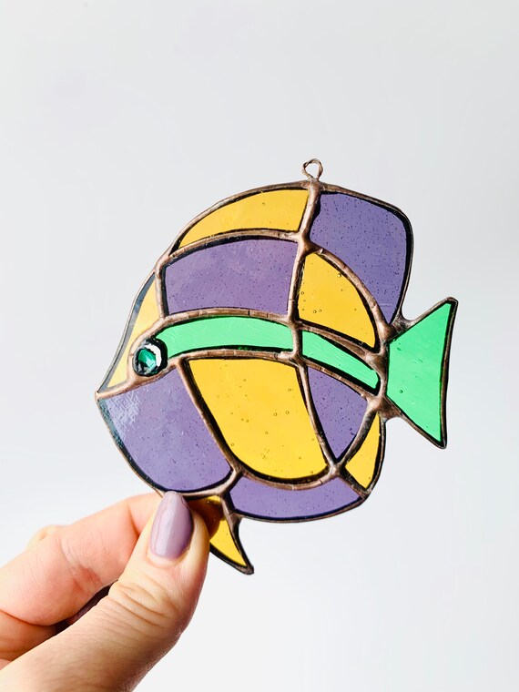 新品 海と熱帯魚 ヴィンテージ ステンドグラス 箱付き フィッシュ オーシャン 新品 海と熱帯魚 ヴィンテージ ステンドグラス 箱付き フィッシュ