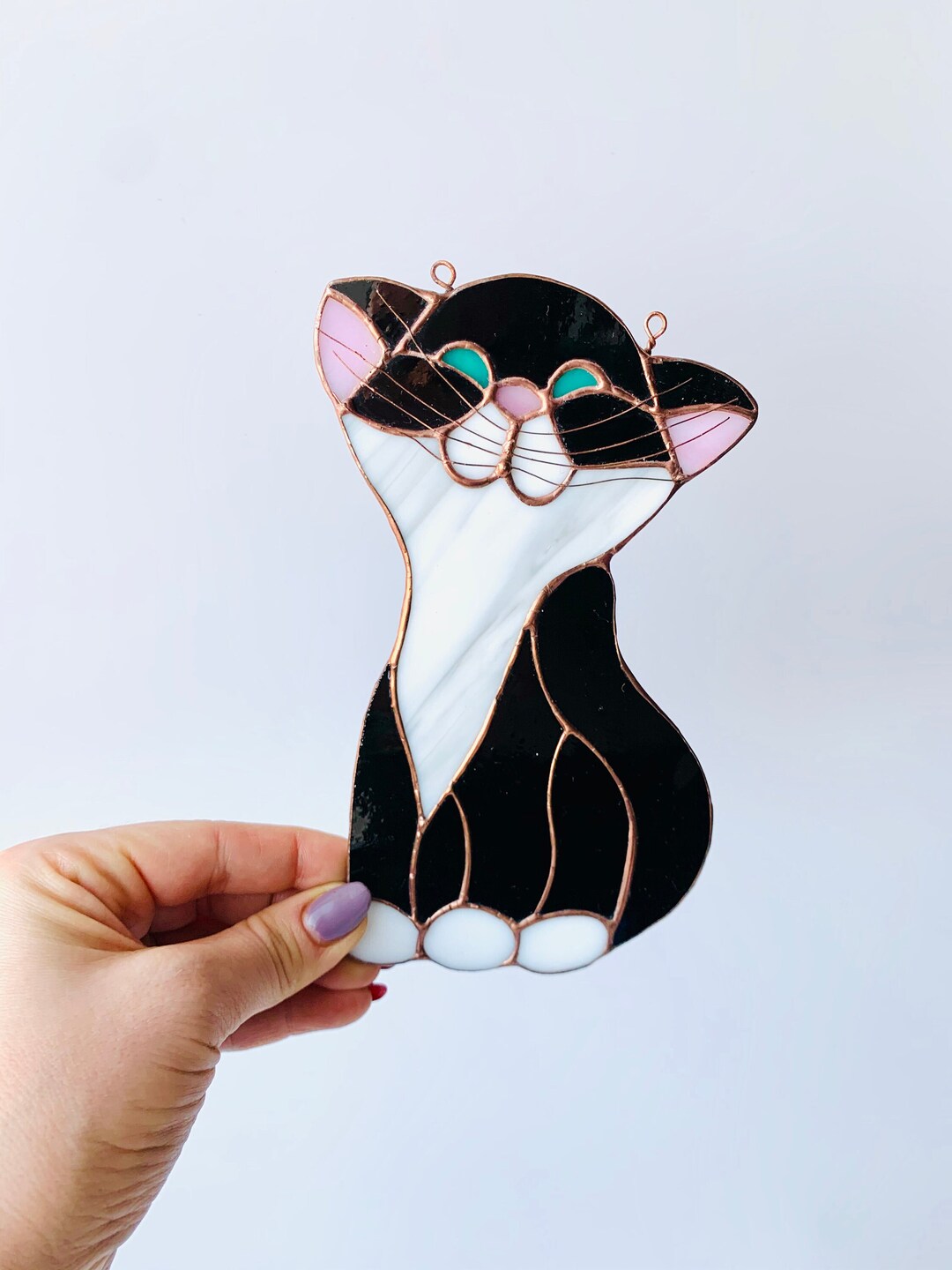 Attrape-Soleil Chat - Pendentif Chat Et Lune En Acrylique