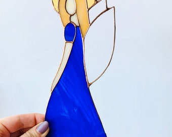 Stained glass Angel  Sun catcher Angel Ornament Guardian Angel Gift Baby room decor Missing you gift