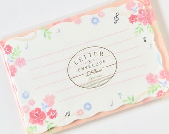 Roses in Cosmos Personalized Stationery Set Pen Pal Writing Set Flower Blooms Gift for Mom