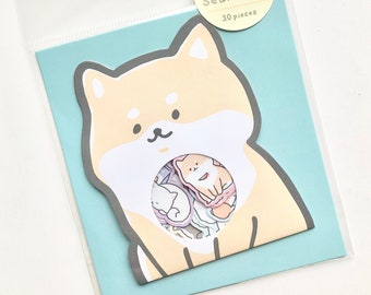 Shiba Inu Sticker Flakes; Dog Sticker Flake, Dog Stationery, Poodle Sticker, Pomeranian Sticker, Cute Shiba Stationery, Cartoon Dog Sticker