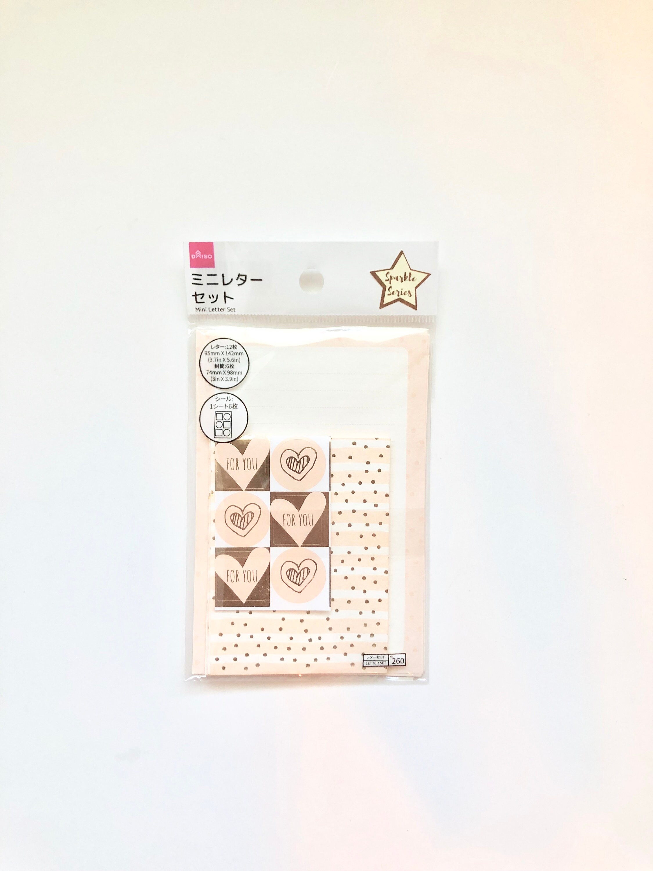 Pink Heart Mini Letter Set Valentine Stationery Polka Dot - Etsy