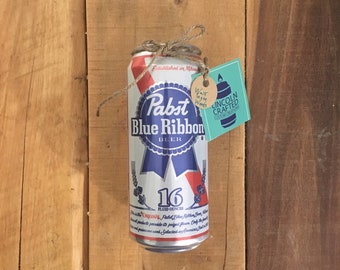 PBR (Pabst Blue Ribbon) Beer Candle - 100% Soy Wax - *Scented* - Homemade - Wedding Gift - diy - IPA - Scented - Made in USA